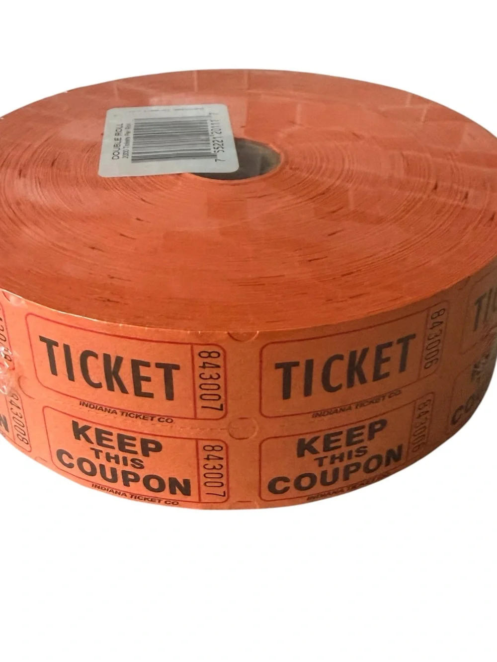 Dual-Roll Raffle Tickets - Orange and Tan - Unbranded Event Tickets